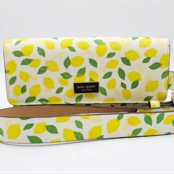 kate spade Handbags - Kate Spade NWT Lemon Print Crossbody Bag Belt Bag- White, Yellow, Green